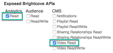Autorisations d'API Analytics