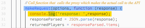 options du journal du code de débogage