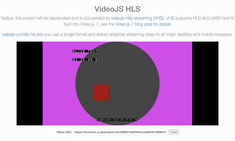 Page de démonstration de lecture VideoJS HLS videojs-hls-lecture