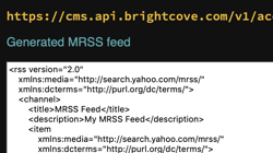 Flux MRSS à partir de la liste de lecture