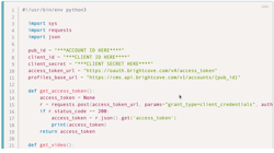 Code Python pour une requête GET