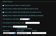 Application de recherche de vidéos