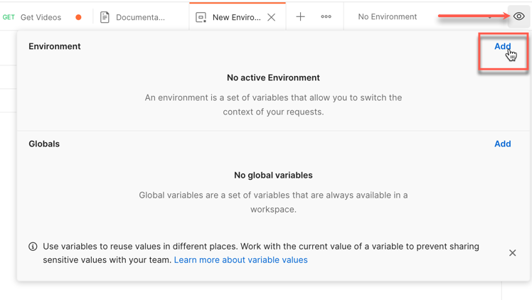 Créer un environnement