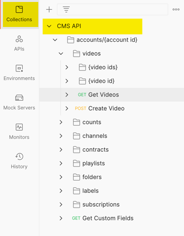 Collection d'API CMS